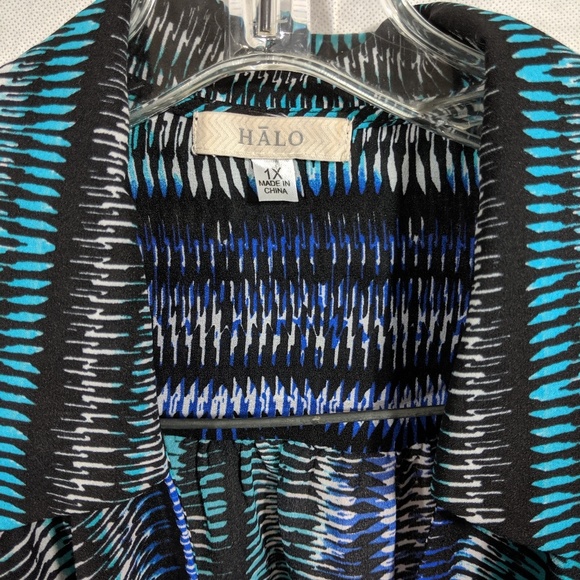Halo Striped Crossover Blouse - Picture 8 of 8